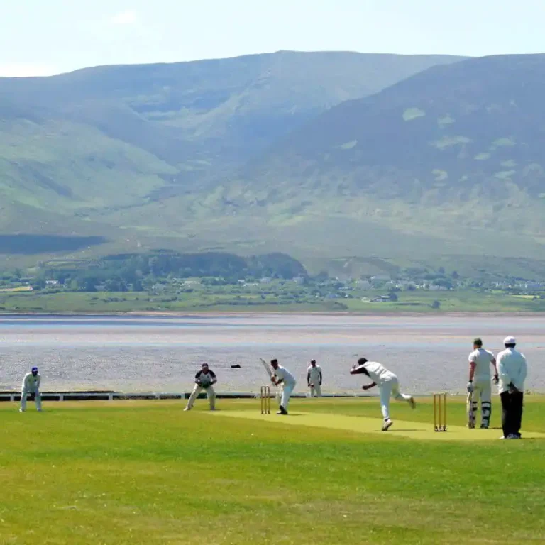 Cricket match in progress at County Kerry Cricket Club