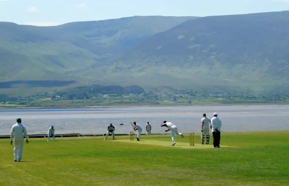 Playing a match at the scenic County Kerry Cricket Club